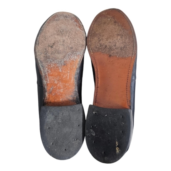 Madison Cap Toe Slip On Shoes/Black Leather Dress Shoes 10.5D - Picture 10 of 10